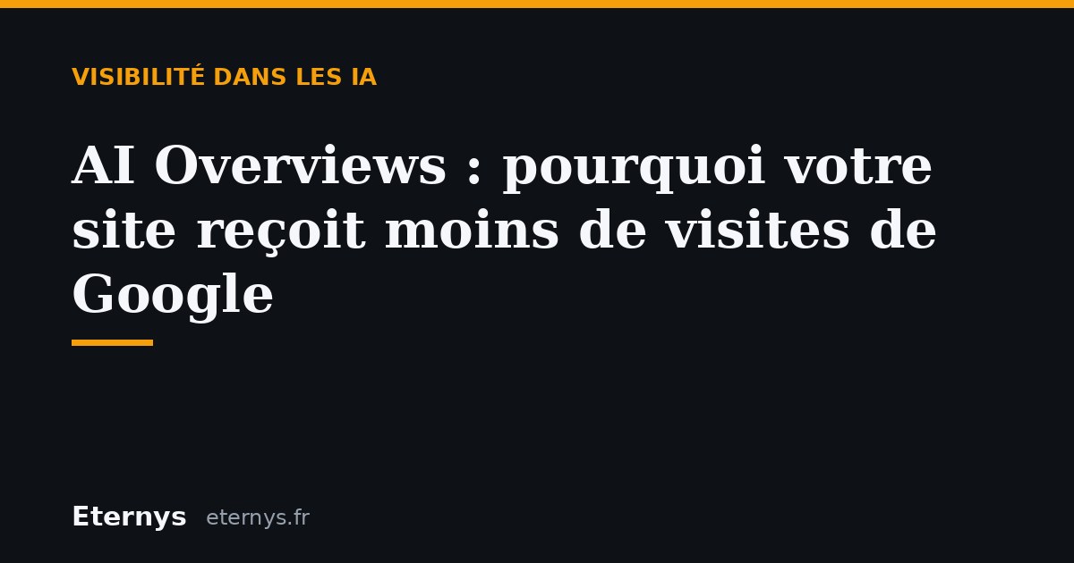AI Overviews : pourquoi votre site reçoit moins de visites de Google